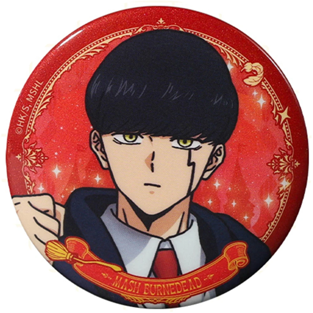 58mm Anime MASHLE: MAGIC AND MUSCLES Cosplay COSTUME Badge Pin SPTE Tinplate Brooch﻿ Prop Gilf
