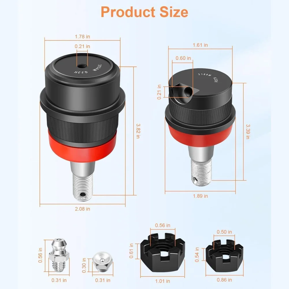 Heavy Duty Replacement Ball Joints Compatible with Jeep TJ XJ YJ ZJ 1987-2006, Replaces 10642, Fits for Dana 30/44 Axles