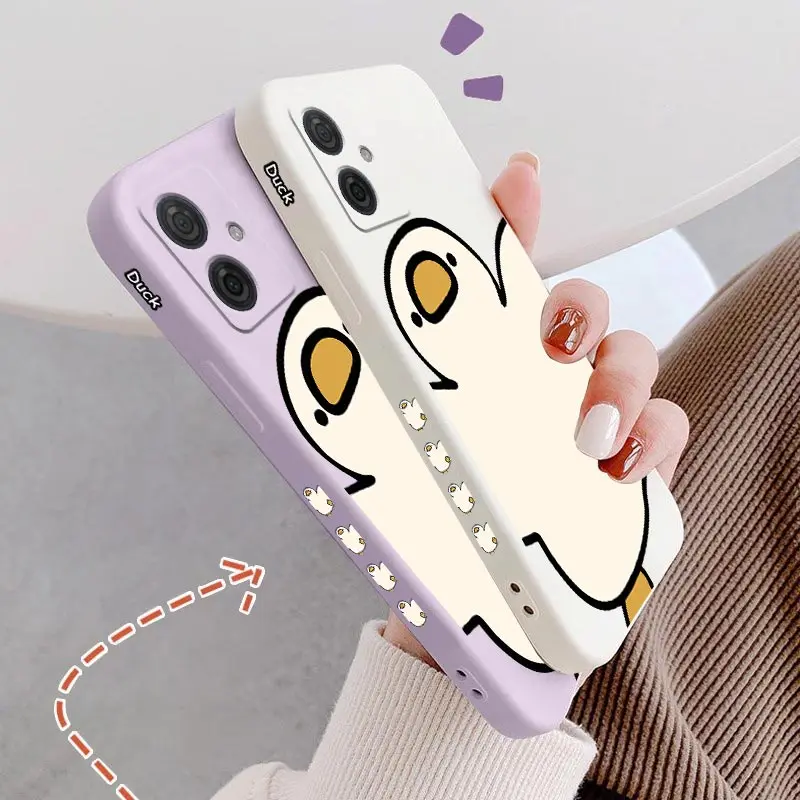 G54 Lively Goose Silicone Phone Case For Motorola Moto G54 G53 G72 G84 G34 G14 G42 G50 G52 G100 G9 G9Plus G24 G22 G8Play Cover
