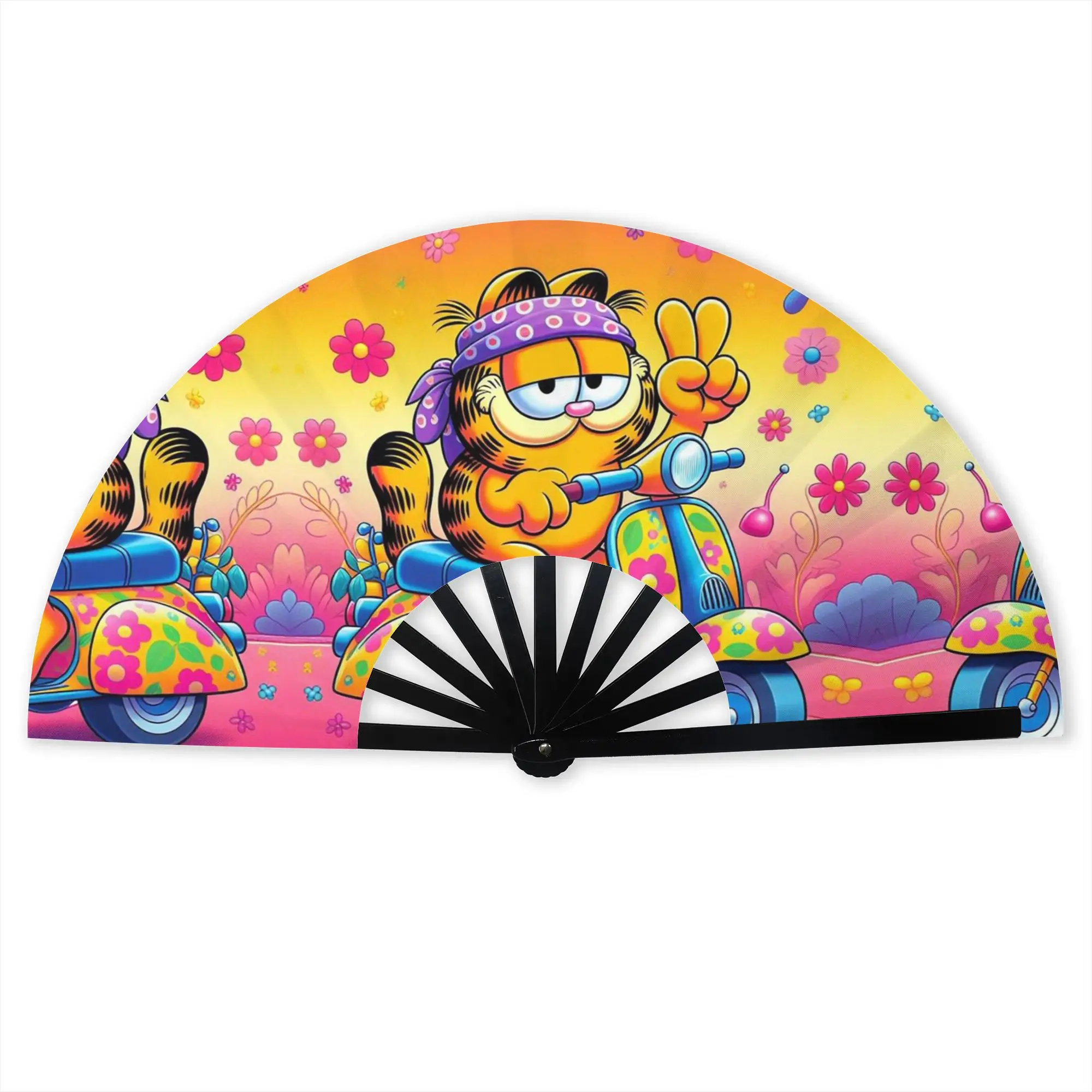 Personalised Cat-Comic Hot Anime Hand Fan Promotional Gift Wedding  Durable Folding Fans Unique Bulk Pack Fan