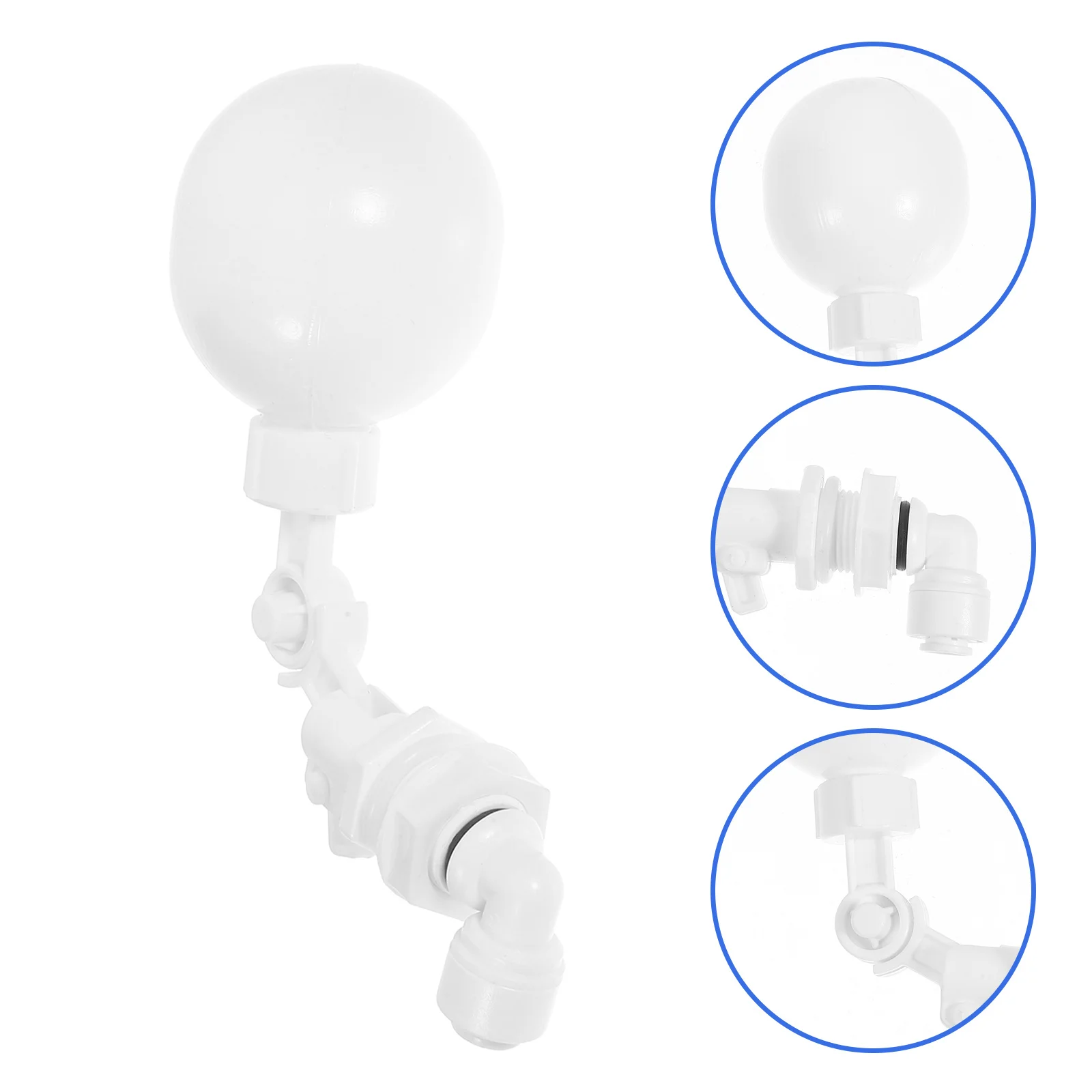 

2Pcs Automatic Water Level Control Float Valve Quick Connect Plastic Valve Auto Shut Off for Water Tanks Dispensers White