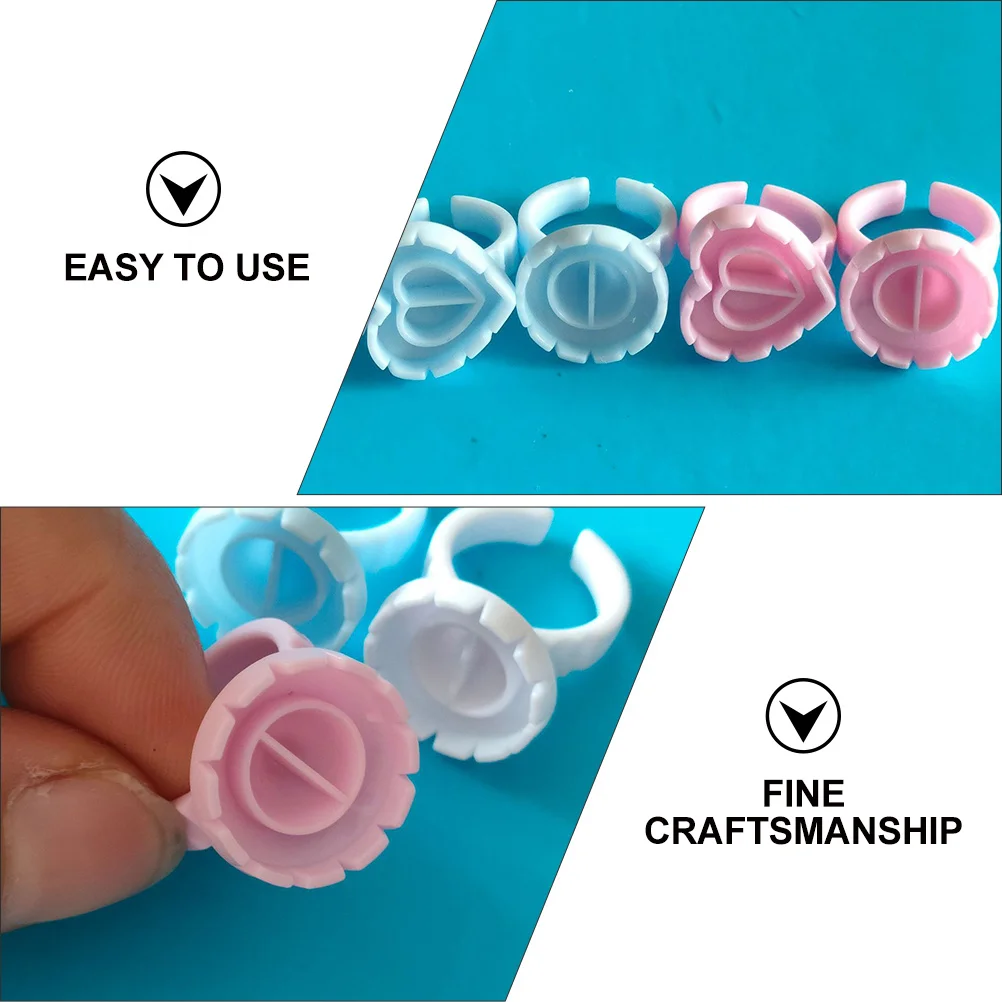 100pcs Eyelash Extension Cups Premium V-Groove Design For Glue Drying Delay Makeup Remover Ink Pigment Storage Beauty Salon Home