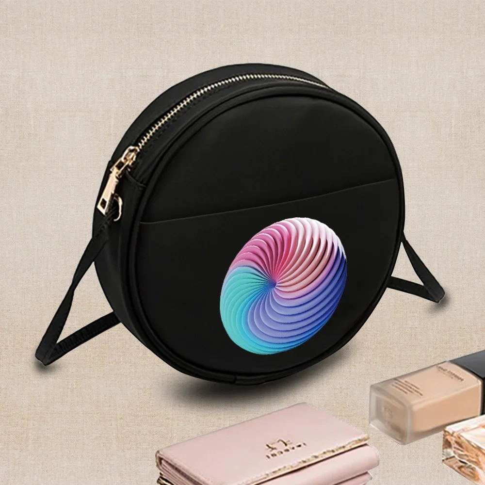 Small Round Bag Ladies Shoulder Bag Crossbody Bag Women\'s Fashion 3D Print Casual HandBag 2022 New Harajuku Style