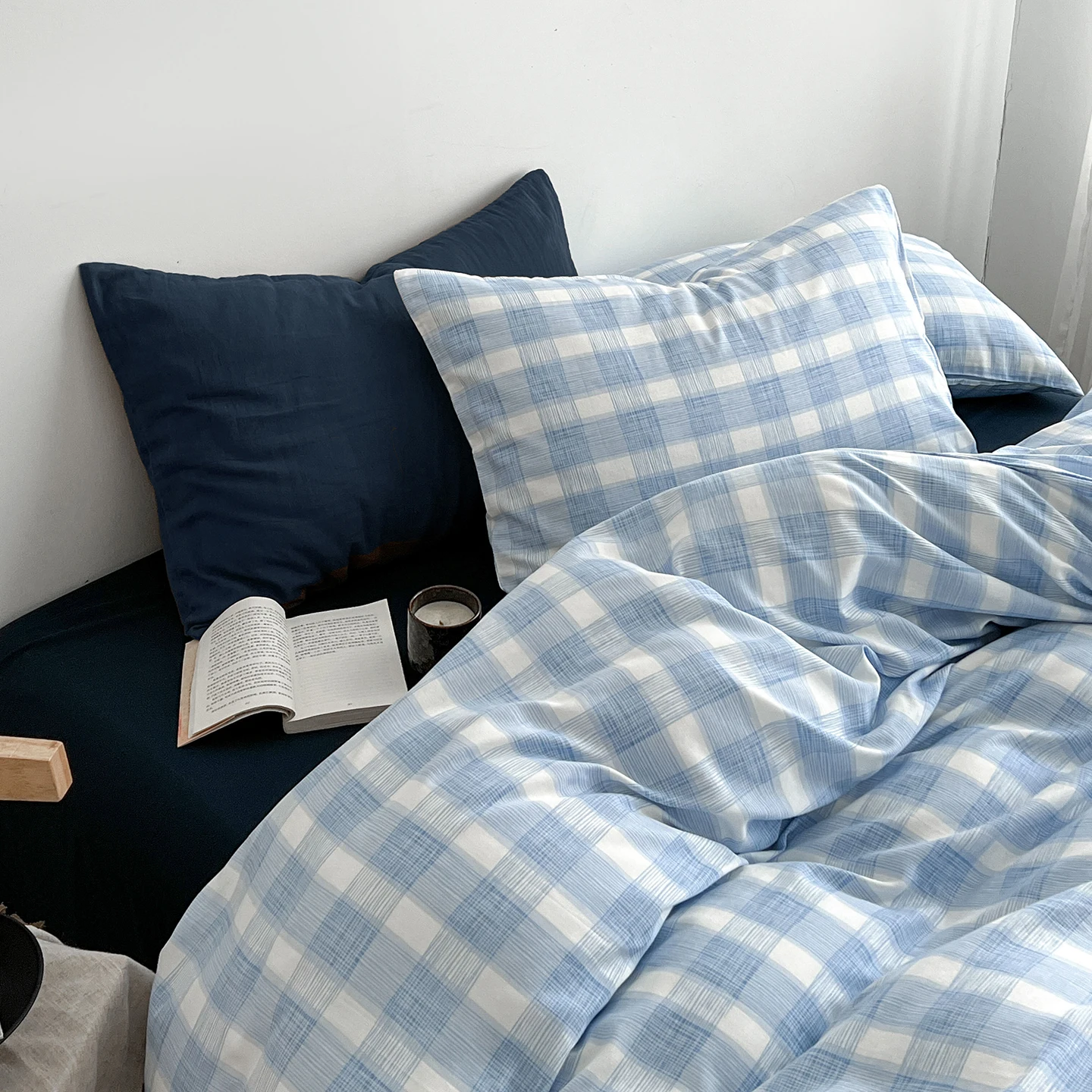 Niedliche Bettwäsche im koreanischen Stil für Mädchen Bettwäsche neue haut freundliche frische Flora gedruckt gewaschene Baumwolle Bett bezug Set – Detail 14
