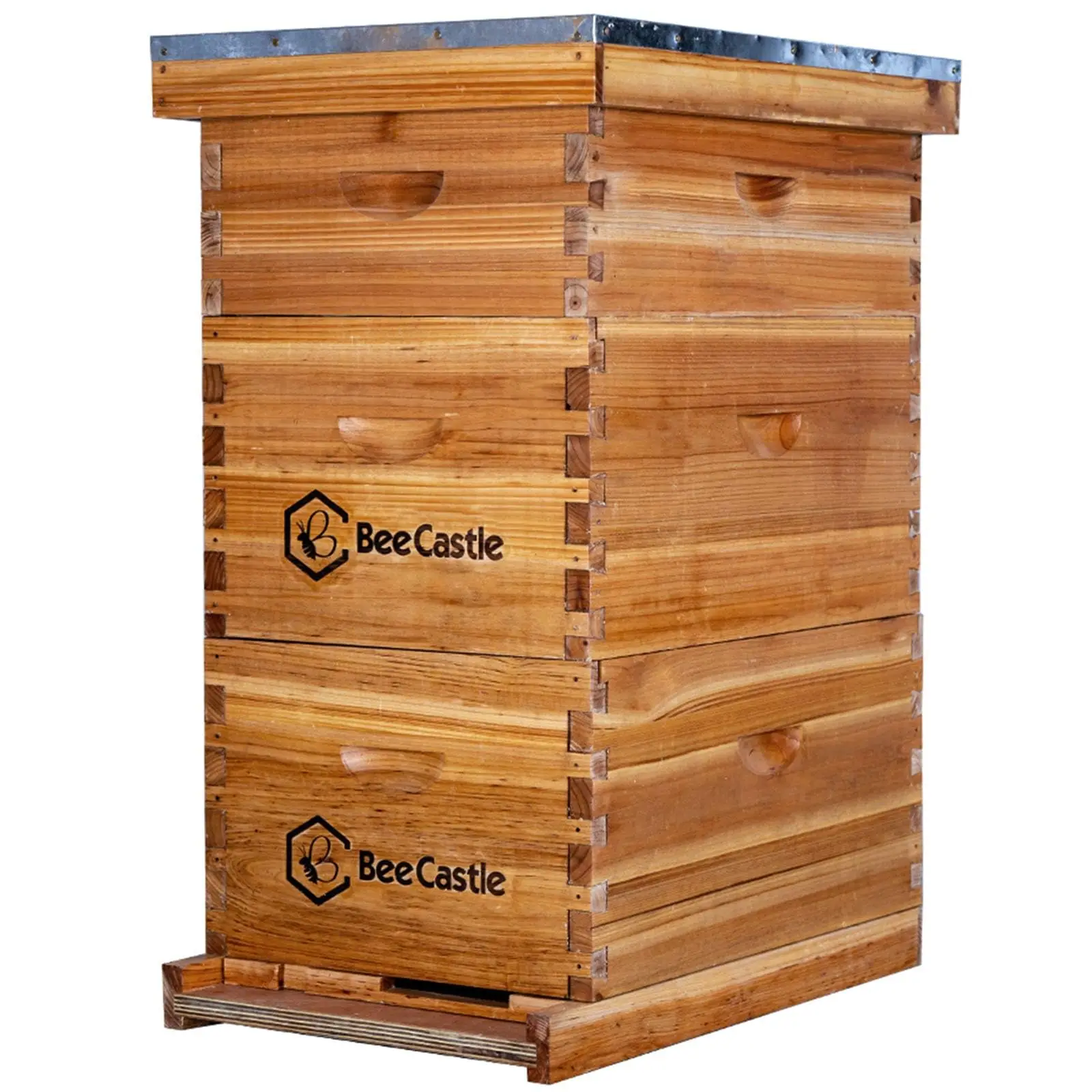 Free ShippingCastle 8 Fe Stroth Hive Coated With Swax Includes Hivs And Waxed Foundations (2 Deep Boxes & 1 Medium Box)