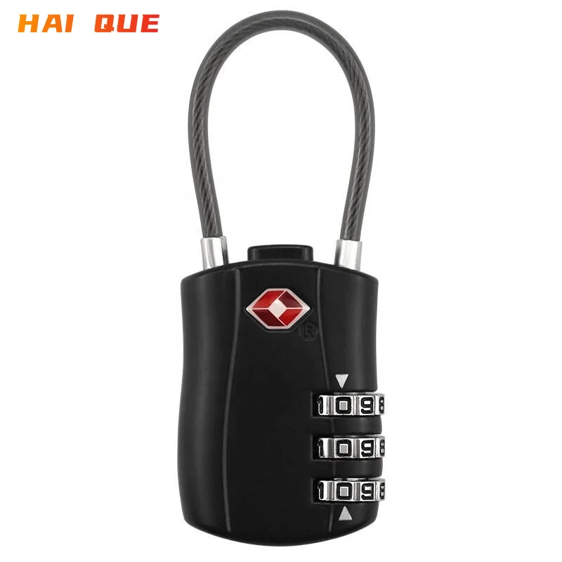 Safety Luggage 3 Digit Combination Password Steel Travel Safe Padlock TSA Approved suitcase lock