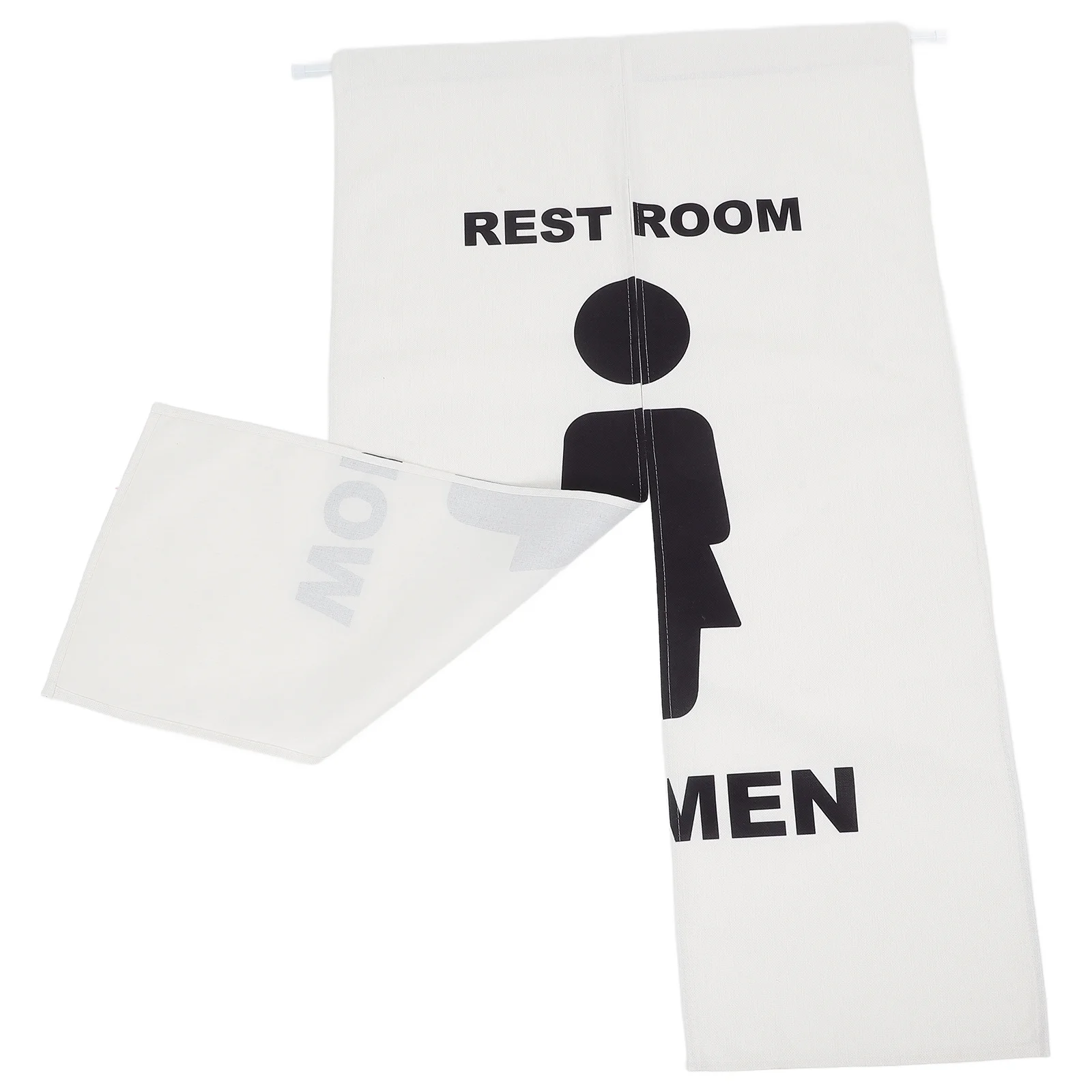 

1Set Restroom Door Curtain Stylish Universal Shielding Hanging Design Easy Install No Punch for Public Toilets Decor