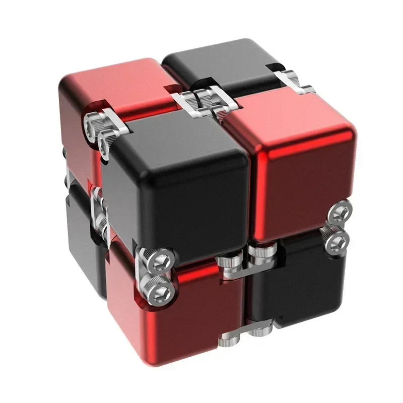 Metal Infinite Magic Cube EDC Stress Relief Pocket Toy Disassembled Assembled Developing Intelligence Decompression Toy ﻿
