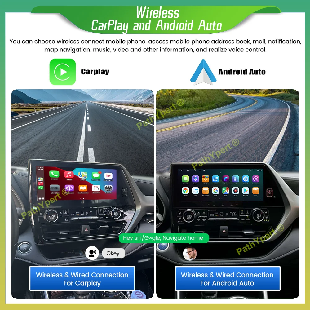 Android 15 12.3 Inch Car Radio Stereo Multimedia Player GPS Bluetooth 4G DSP Head Unit For TOYOTA Highlander CROWN KLUGER 2022