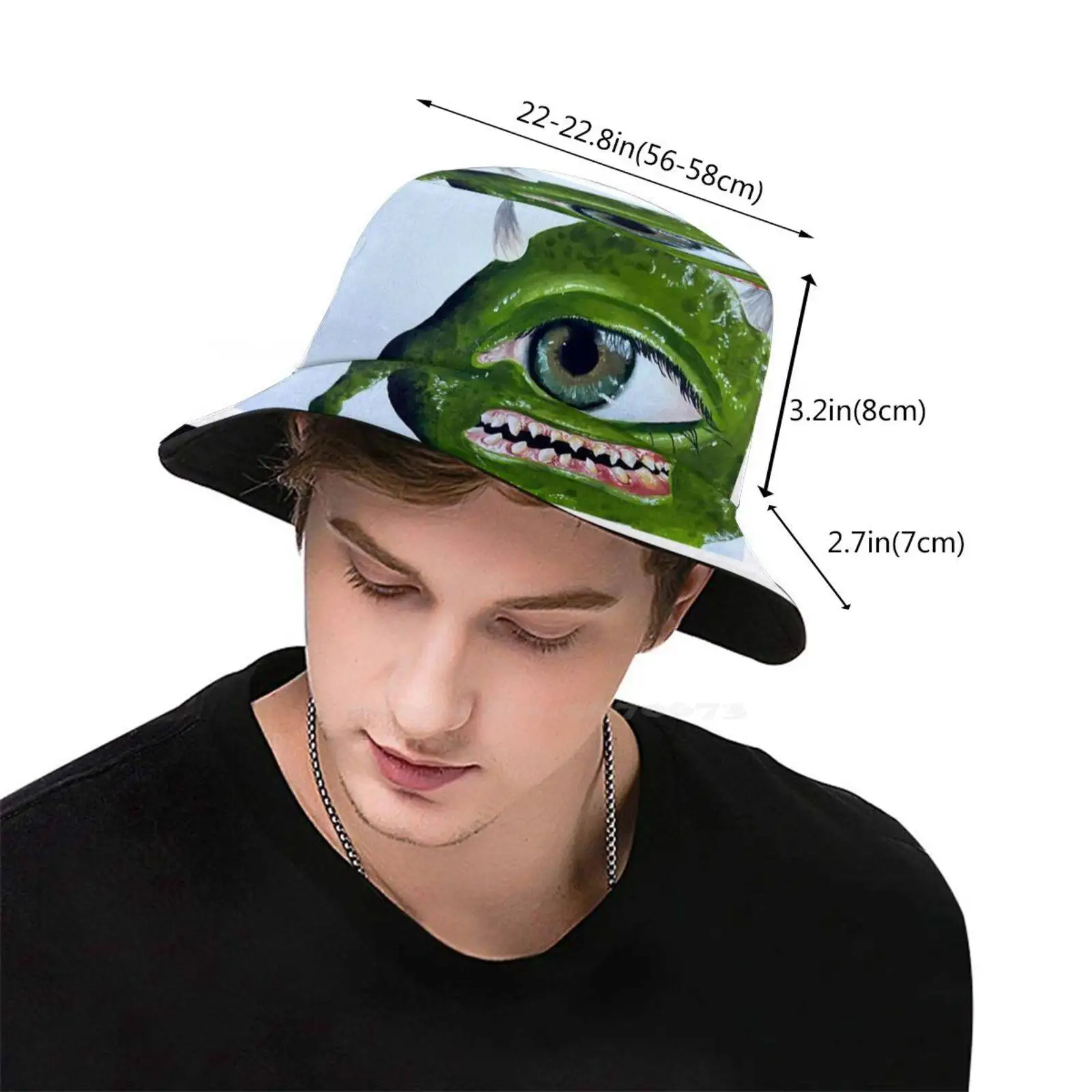 Michael Wazowski Knitted Hat Warm Beanie Outdoor Caps Monsters Scary Creepy Green Eye Teeth Horror Monster S Inc Sulley Pixar image 4