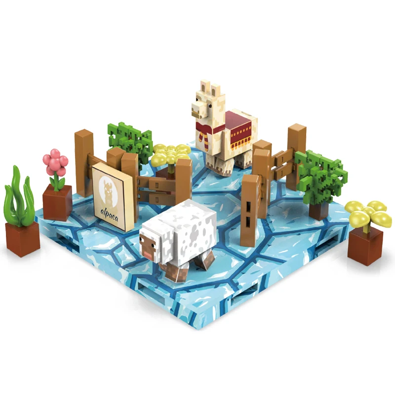 DIY magnetische bouwstenen set dierentuinscènes model met dieren kinderen STEM educatief speelgoed kindercadeaus voor jongens en meisjes