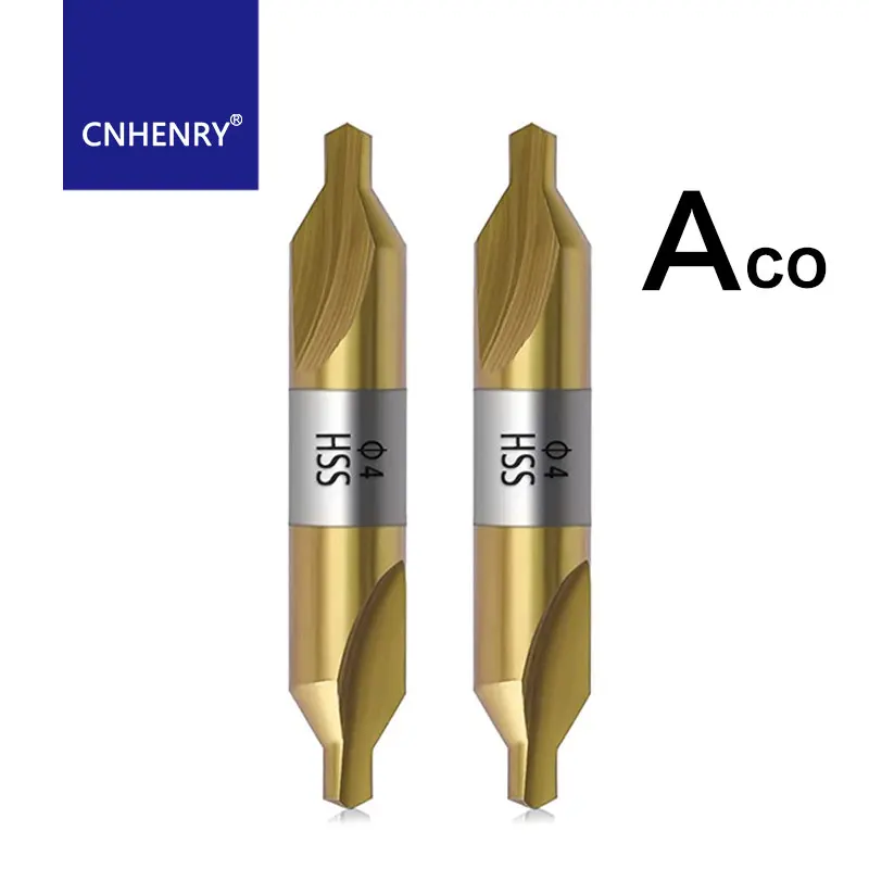 HSS Combined Center Drills Ti-Coated 60 Degree Countersinks Angle Bit Set 1.0-5mm Metal Centering Dril Bit Lathe center drill