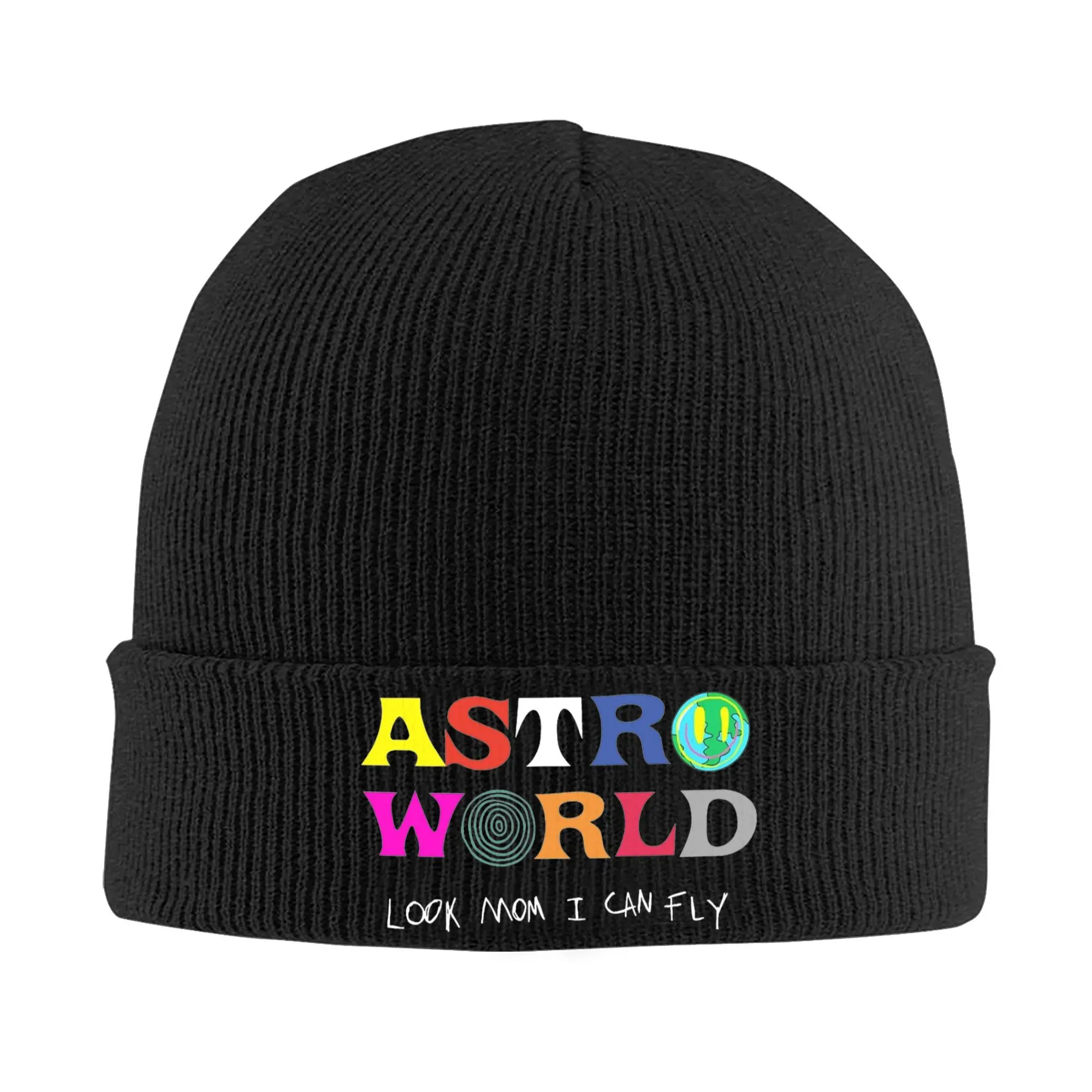 Cactus-Jack ASTROWORLD Knitted Hat Women's Men's Skullies Beanies Winter Hats Acrylic Letter Travis Scott Crochet Melon Cap