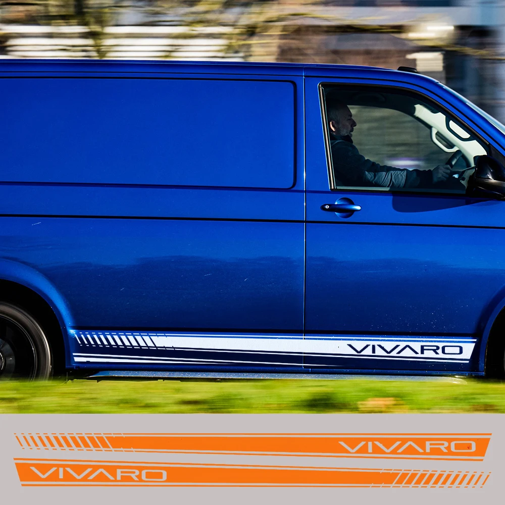 

2pcs For VAUXHALL VIVARO Camper Side Stripes Decals Stickers Van Graphics JC-701