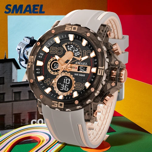 Imagen 2 del producto Relojes militares para hombre, novedad de 2025, reloj de pulsera resistente al agua hasta 50M, cronómetro, alarma, luz LED, relojes digitales 8136, reloj deportivo para hombre