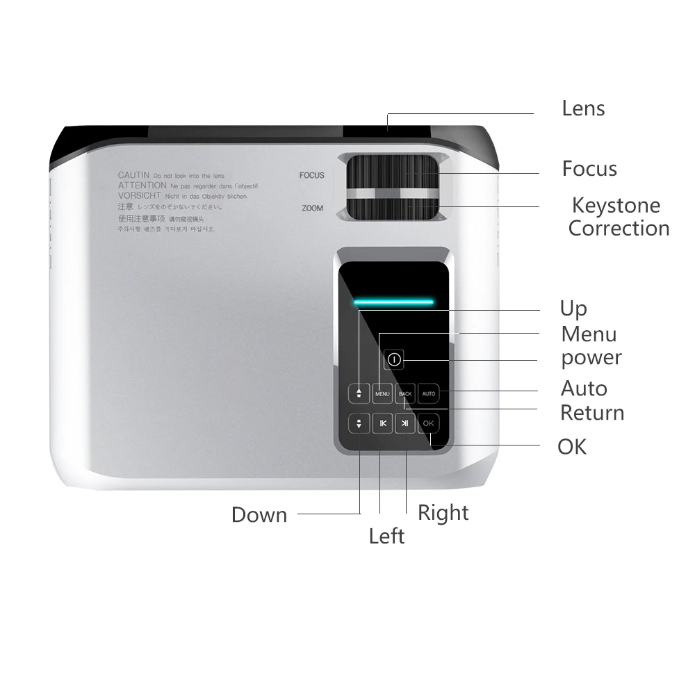 E500S Home Theater Wireless LED Projector 720p Android BT Speaker With Wifi Multimedia Video & LCD For Sale