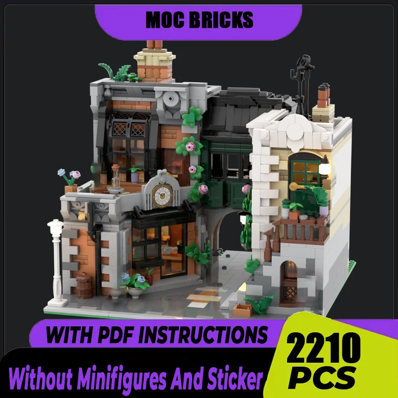 

Urban Street View Model Moc Building Blocks Community Square Model Technology Brick DIY Assembly Holiday Gifts Construction Toys