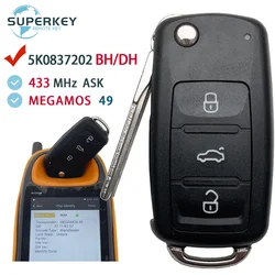SUPERKEY 5K0837202DH Original Shape MQB Remote Key For VW Caddy Sharan Scirocco Polo Transporter Beetle Tiguan Jetta 5K0837202BH