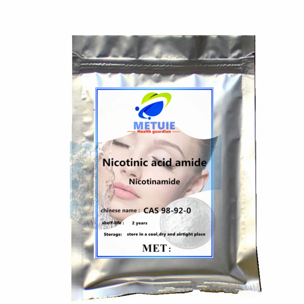 Polvo de Niacinamida al 99% CAS 98-92-0, Materia Prima Cosmética Pura para el Cuidado de la Piel DIY, Aclaramiento de la Piel, Refinamiento de Poros y Tono Desigual