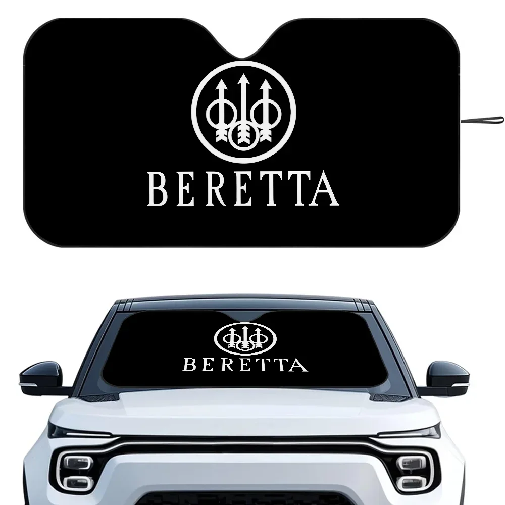 بندقية B-BerettaES سيارة SunSha العازلة للحرارة الألومنيوم فيلم الزجاج الأمامي Sunshas الأشعة فوق البنفسجية كتل سيارة الشمس قناع حامي #2