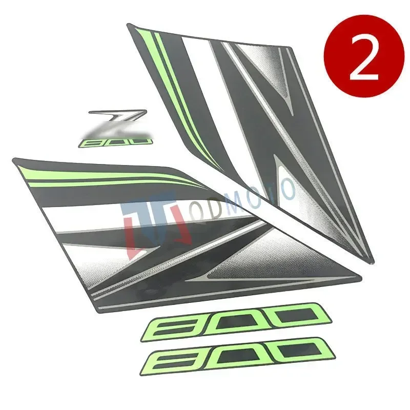 Motorcycle sticker suitable for Kawasaki Z800 2008-2013 green black waterproof High quality for 3M  for Kawasaki Z800 sticker