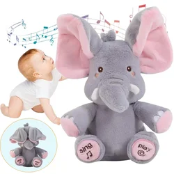 Newest Hide-and-seek Elephant Plush Toy Baby Hide-and-seek Game Toy Singing Interactive Musical Toys Gifts