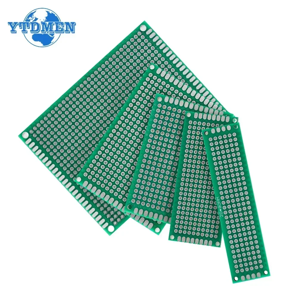 4-40pcs Universal PCB Kit Prototype Board Green Double Sided 2x8 3x7 4x6 5x7 7x9cm Printed Circuit Proto Board for DIY Soldering