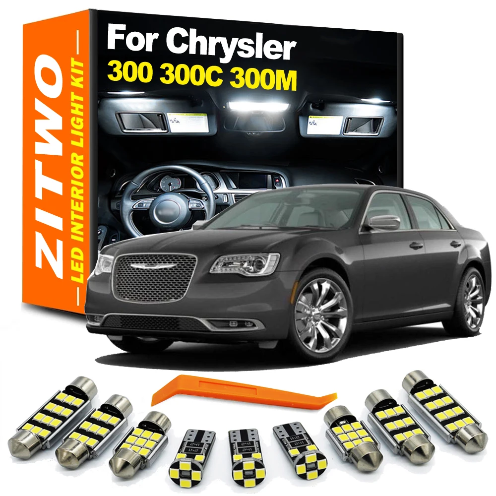 

ZITWO Canbus LED Interior Light Bulb Kit For Chrysler 300 300C 300M 1998- 2015 2016 2017 2018 2019 2020 Dome Map Sun Visor Lamp