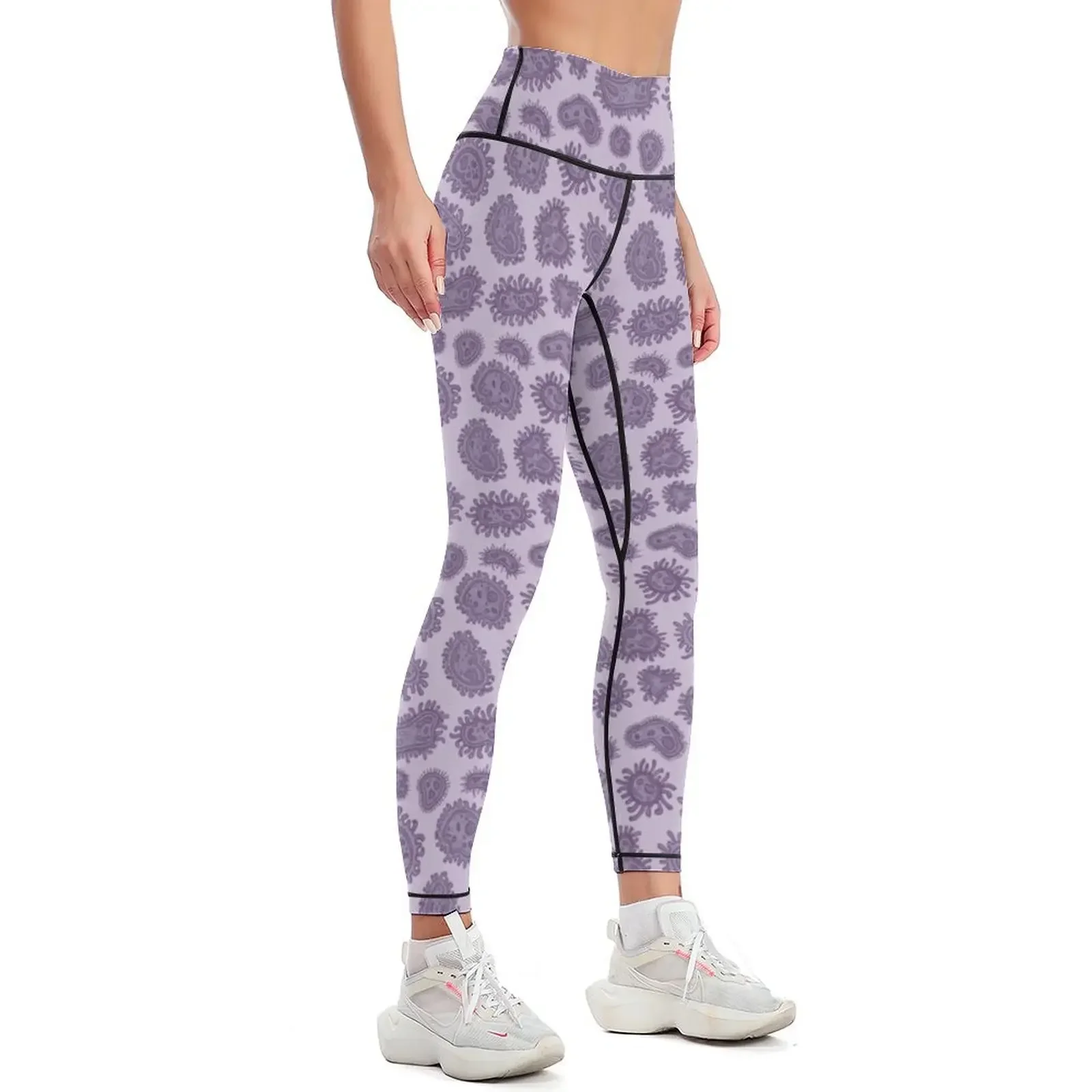 Soft Bacteria - Purple Leggings Golf wear Women's fitness Tight fitting woman for fitness Womens Leggings