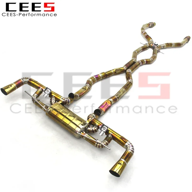 cees Car Rear Catback Exhaust Muffler Modify for Benz GLE63 AMG W166 4.0T/5.5T 2015-2022 Performance Titanium Exhaust Pipe