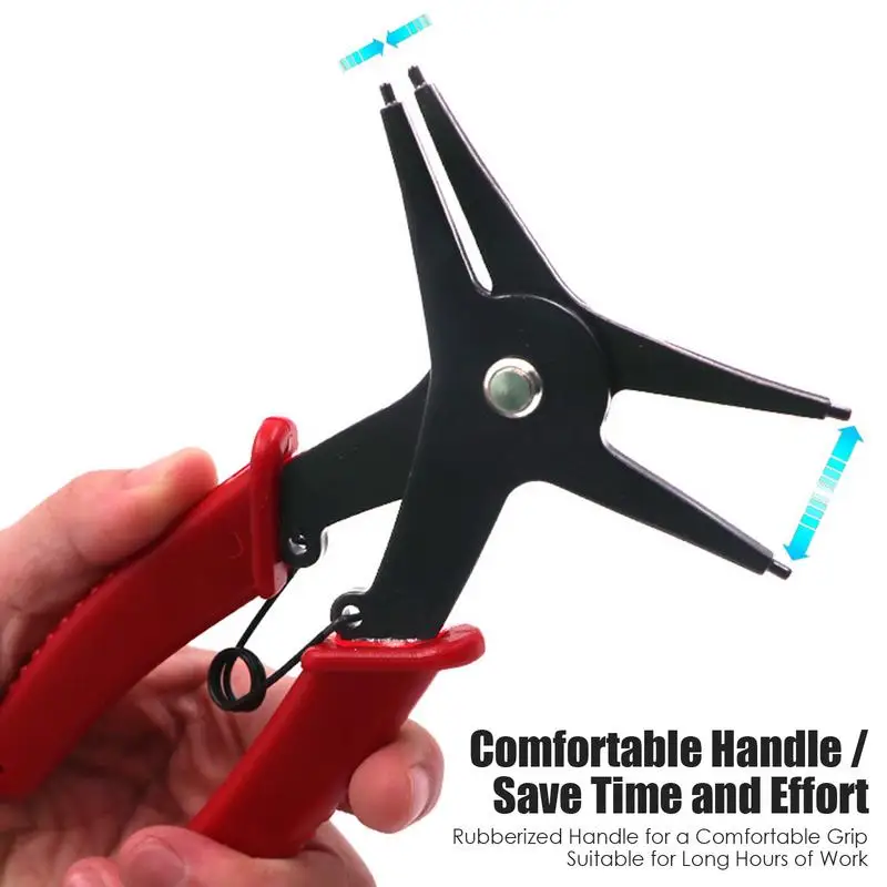 Retaining Ring Plier 2 In 1 Circlip Pliers Snap Ring Pliers Dual Purpose Snap Ring Pliers Internal External Reassembly Tool