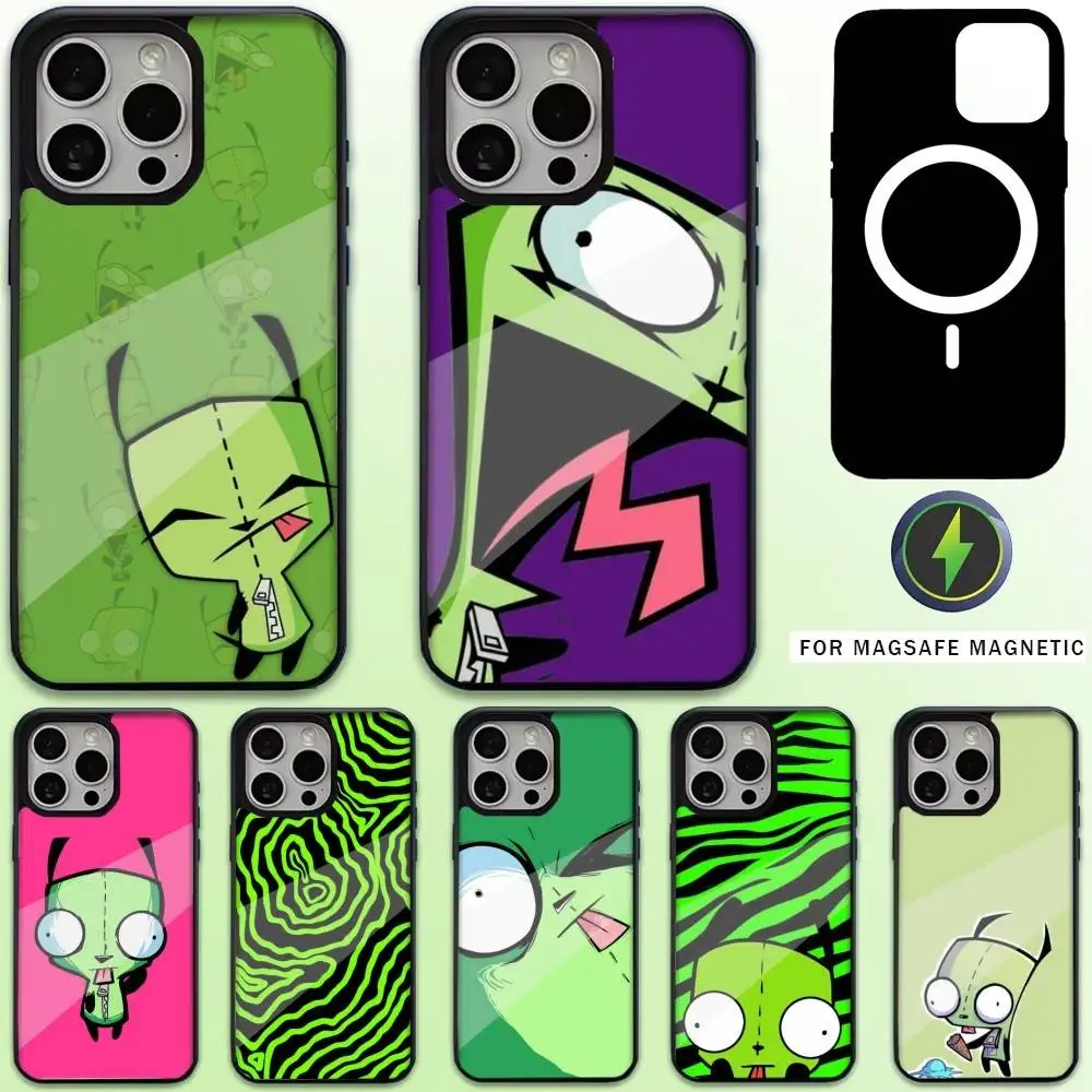 

I-Invader Zim Gir Phone Case For iPhone17,16,15,14,13,12,11 Plus,Pro Max Magnetic Magsafe Wireless Charging