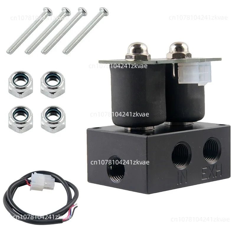Automobile modification parts with air suspension system shock absorber four-position solenoid valve chassis solenoid valve