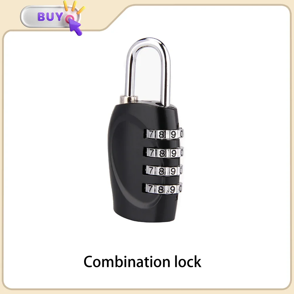 Popular 4-digit Password Padlock 6-color Gym Locker Anti-theft Combination Lock Luggage Travel Safety Lock Zinc Alloy Hardware