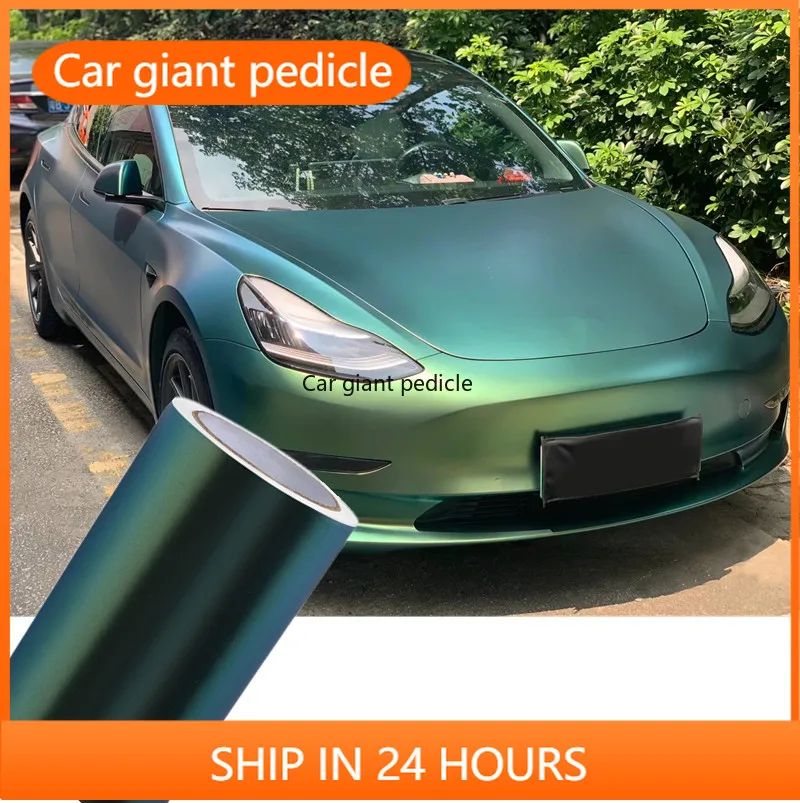 

Vinyl Car Wrap Matte Chameleon Spring Green film for vehicle coating Suitable for car vinyl stickers.Bubble-free easy to install