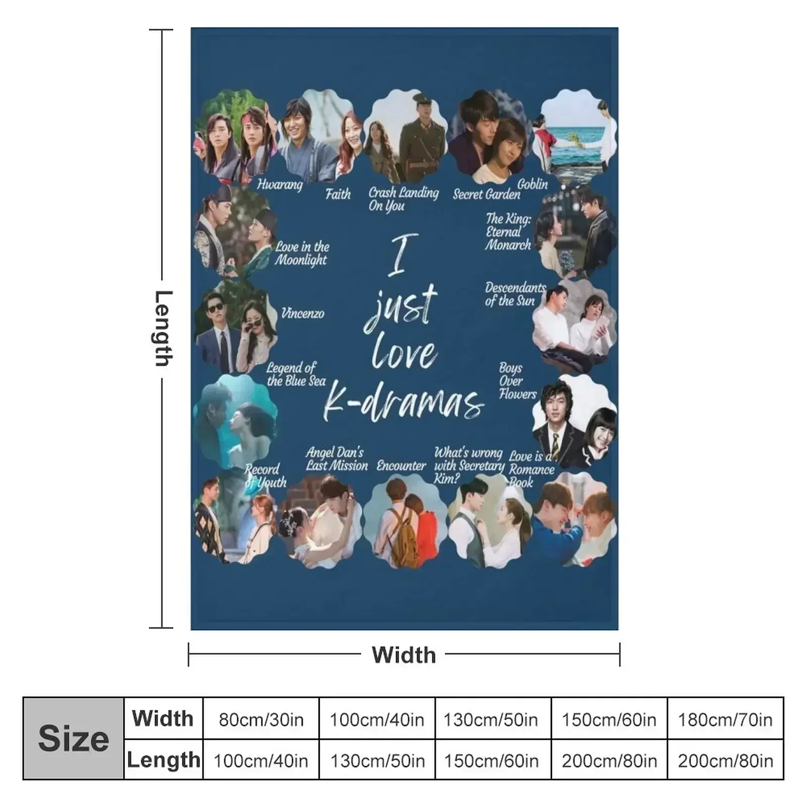 I Just Love K-dramas! Throw Blanket Picnic Kid'S Bed covers cosplay anime Decorative Sofas Custom Blankets