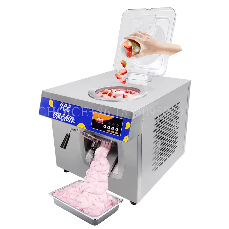 Commercial Hard Ice Cream Machine Gelato Making Machine Freezer with Great Taste Desktop Italian Hard Ice Cream Machine