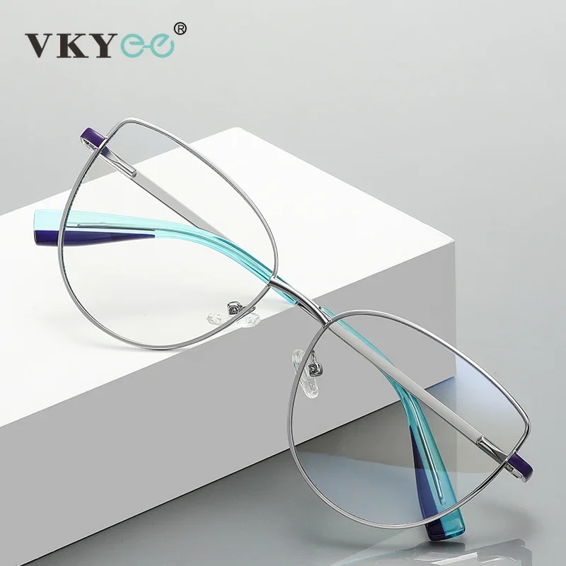 VICKY Vintage Butterfly Large Frame Design Women's Fashion Anti-Blue Light Customizable Prescription Reading Glasses 3060