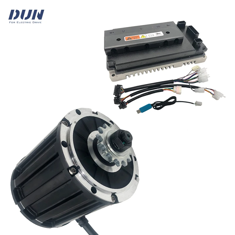 

QS120 2000W 4600RPM 70H with Pully or 428 Sprocket PMSM Mid Drive Motor with Volt EM100 Controller Kits