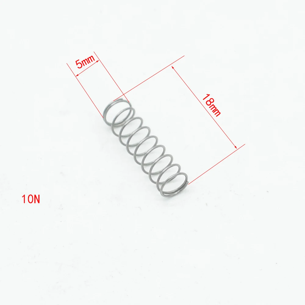 10/100pcs 0.4x5x18x10N Tension spring rc car plane robot kids toys for boys diy baby accessories montessori juguetes nero S10N