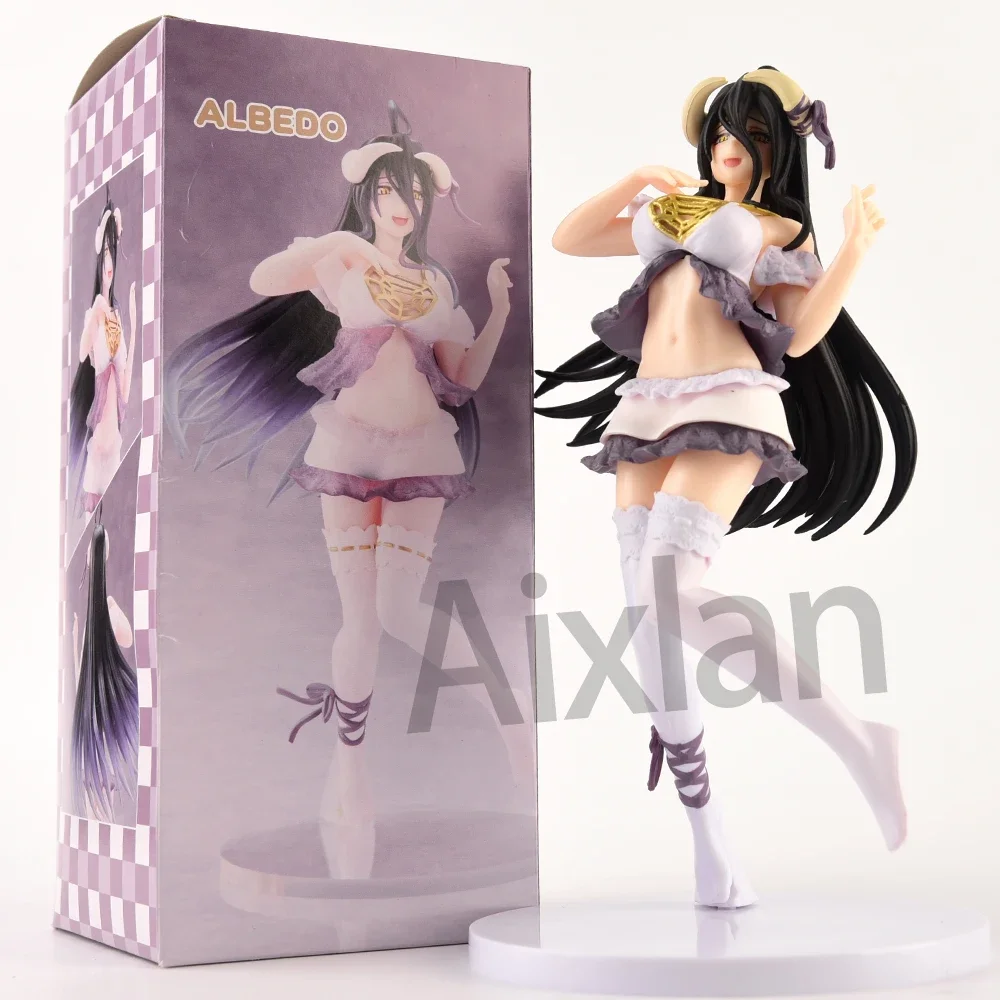 Aixlan 19cm Overlord Anime Figure Albedo PVC Action Figure Sexy Girl Ainz Ooal Gown Figurine Collectible Model Toys Kid Gift