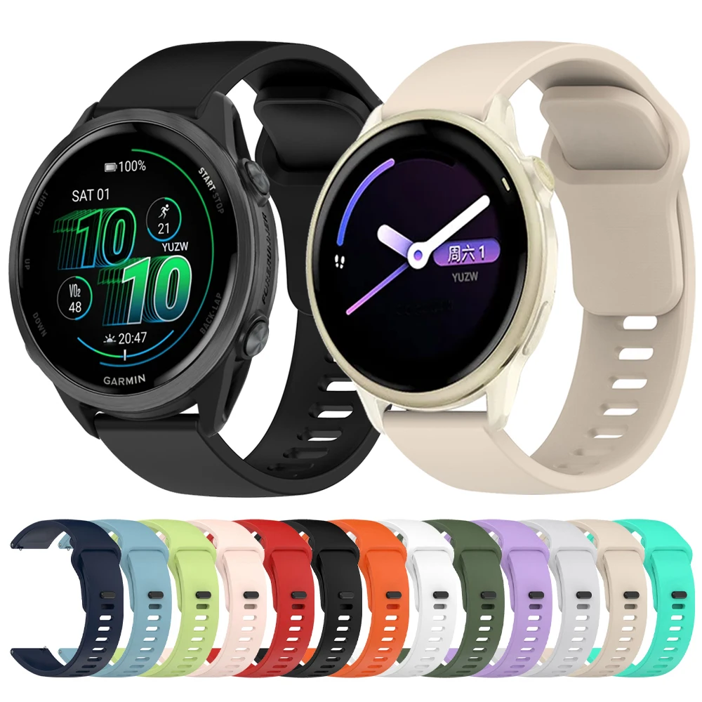 20mm 22mm Silikon Band Für Garmin Vivoactive 3 5 6/Forerunner 570 265 255 245 645 armband Handgelenk Strap Venu 3 2 SQ2 Armband