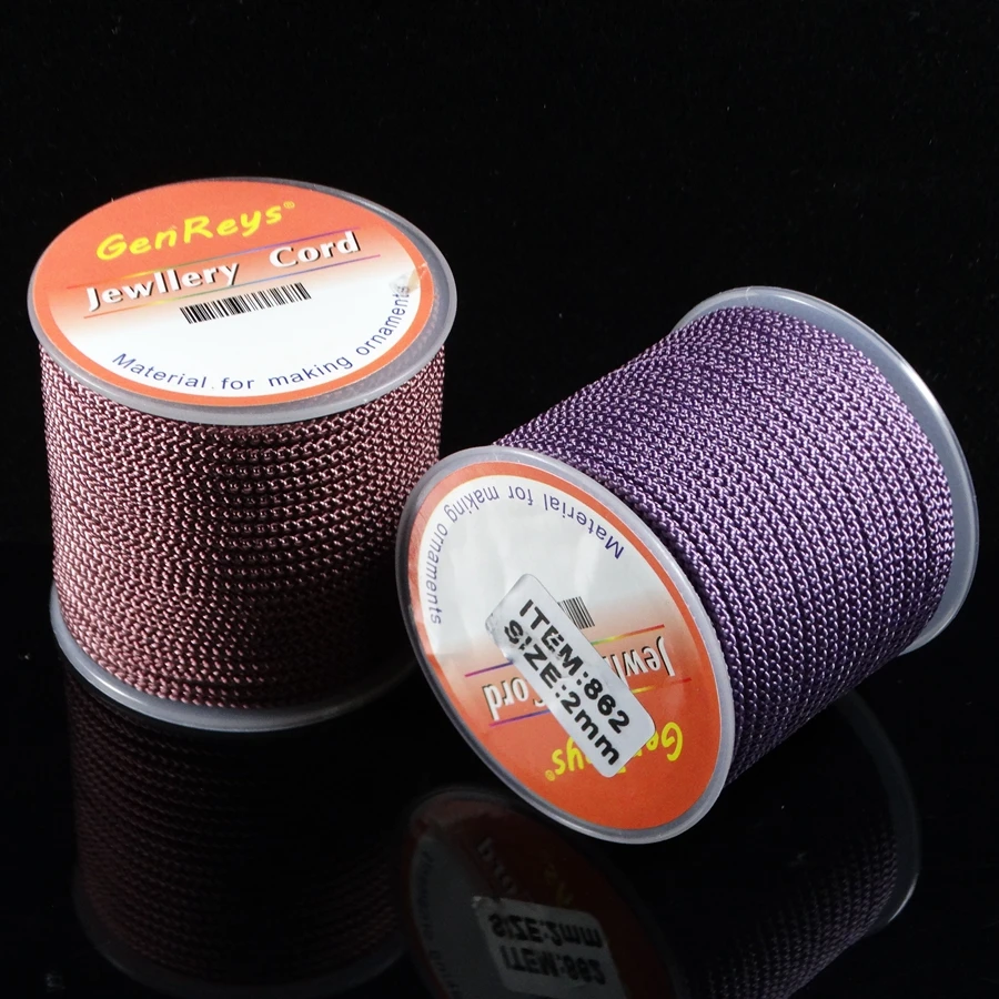 Model 862 Jewelry thread DIY bracelet rope thread woven rope 2.3mm 20meter/roll color of Morandi strands line woven yarn strong