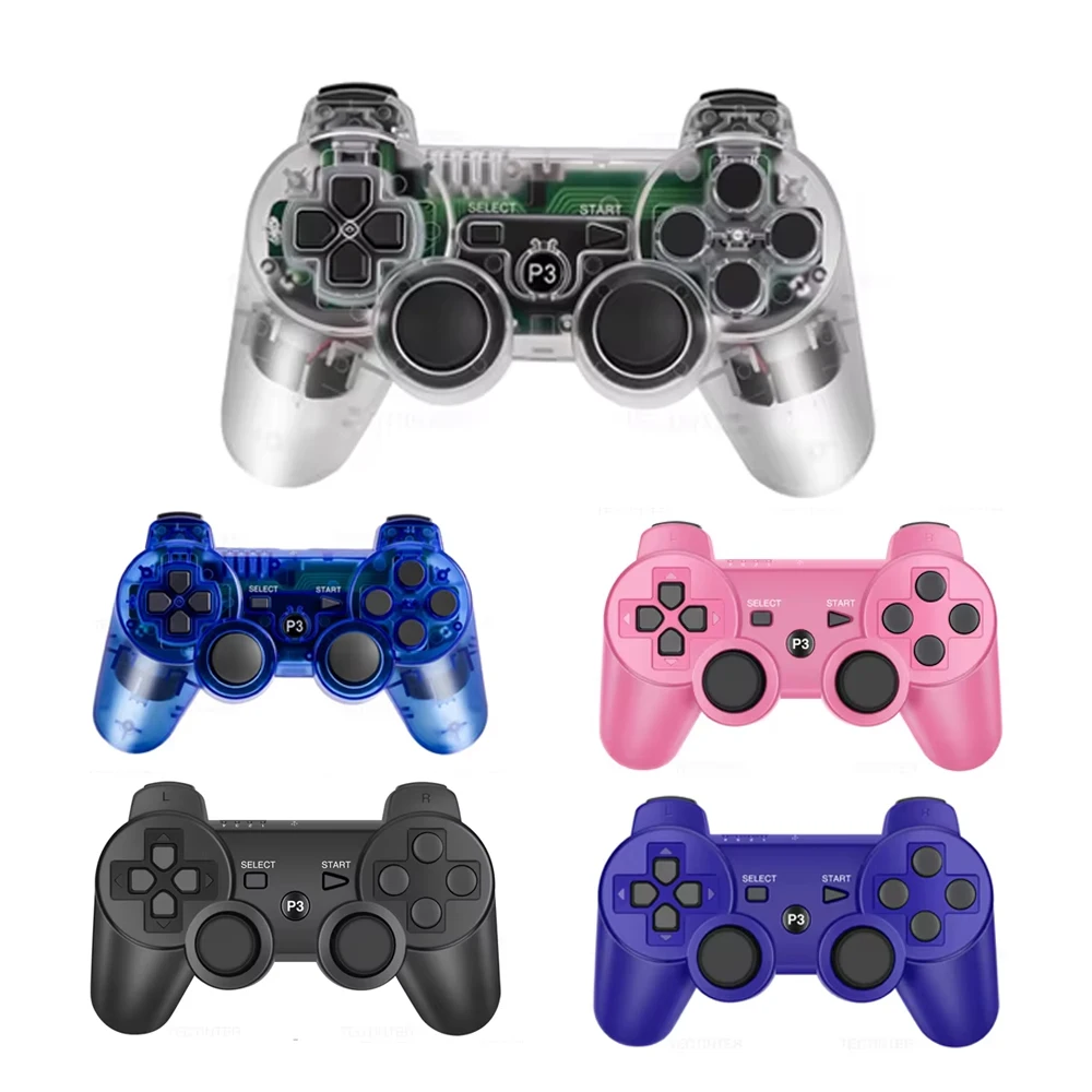 لوحة ألعاب لاسلكية لوحدة تحكم SONY PS3 تدعم عصا التحكم بلوتوث لملحقات الصدمات المزدوجة بلاي ستيشن 3 Joypad