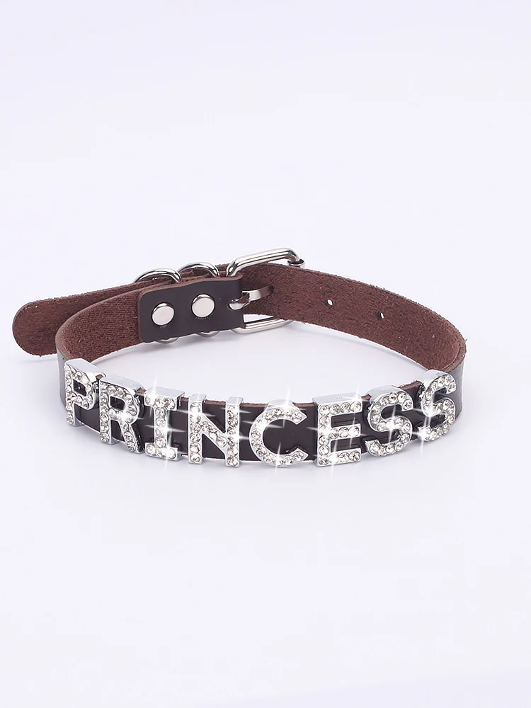 Moda spersonalizowane panie mężczyźni ręcznie robione DIY dostosowany naszyjnik list Punk Harajuku nazwa skórzany Choker kołnierz