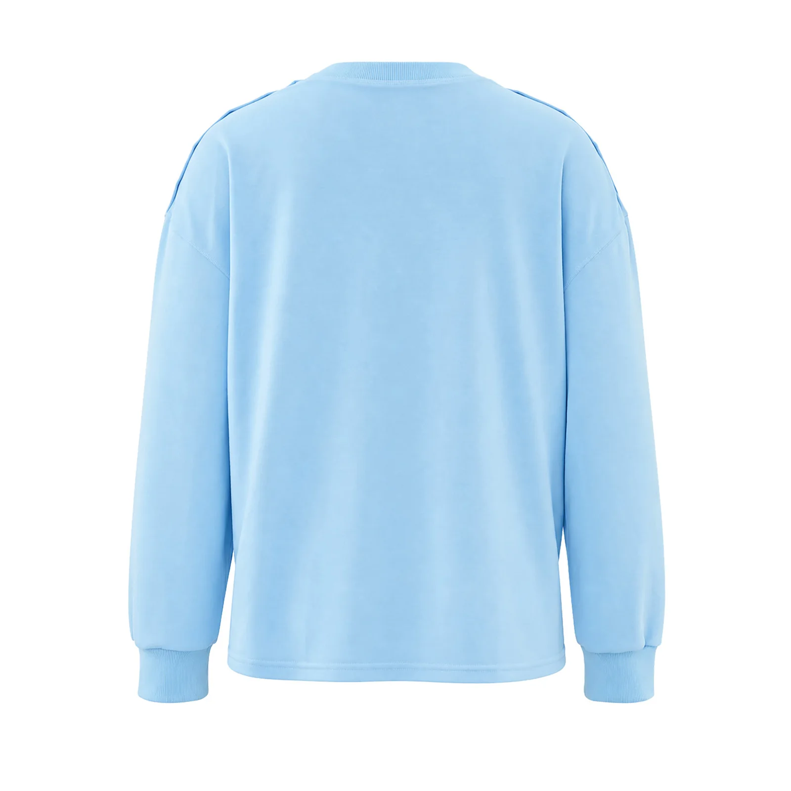 Women Adaptive Sweatshirt Long Sleeve Post Surgery Recovery Top Press Button Closure Solid Color Casual Wear for Elderly