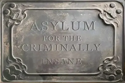 Asylum For The Criminally Insane Novelty metal sign, 12 x 8 Wall Art