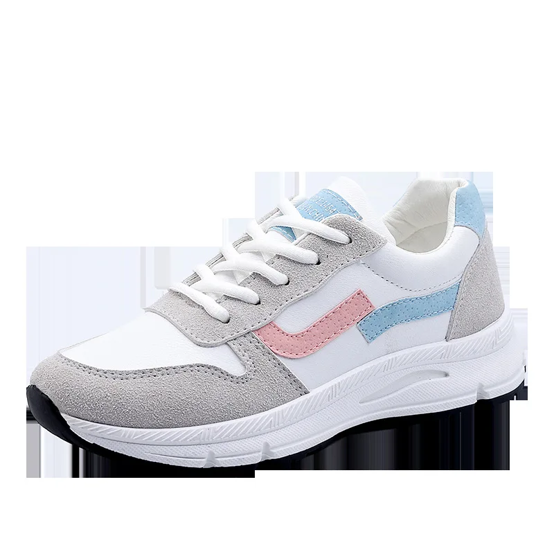 

Leather sports shoes for women, versatile flat casual shoes, lightweight and non slip running shoes for women