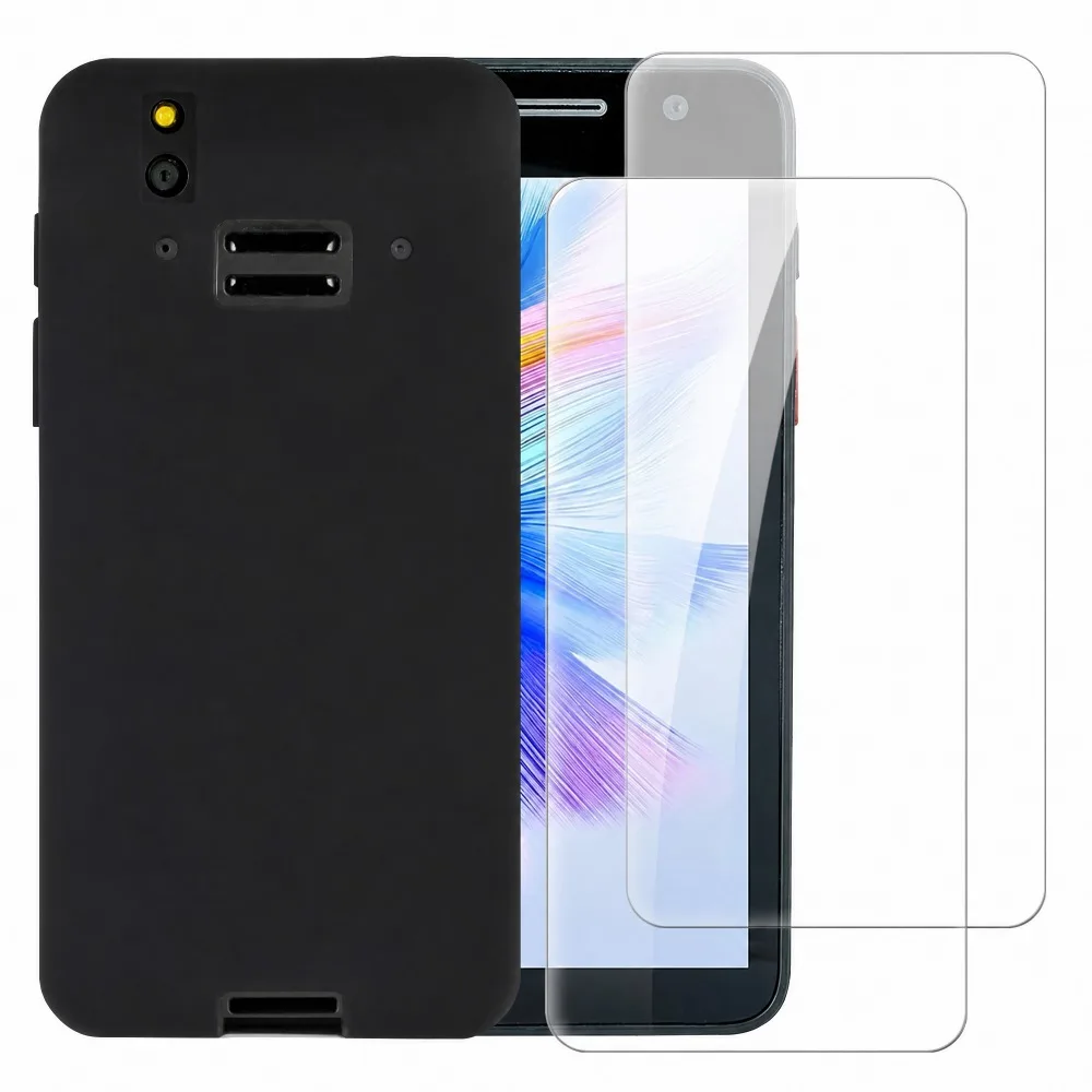 Soft Case + 2 Pack Tempered Glass Screen Protectors For Honeywell CT30 XP Full-Body Protection