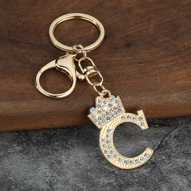 New Delicious 26 English Letters Bag Charms Keychain Cute Pendant Keyring For Women Men Bag Accessories Jewelry Gift
